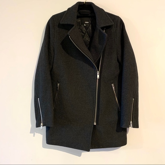 ARITZIA - WILFRED FREE - MID LENGTH MOTO WOOL COAT - Picture 1 of 6